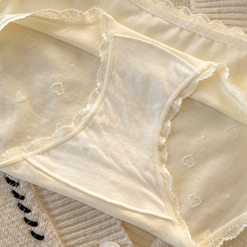 Bavlnené dámske spodné prádlo – antibakteriálne, stredný pás, Jacquard tkanina, 40 count