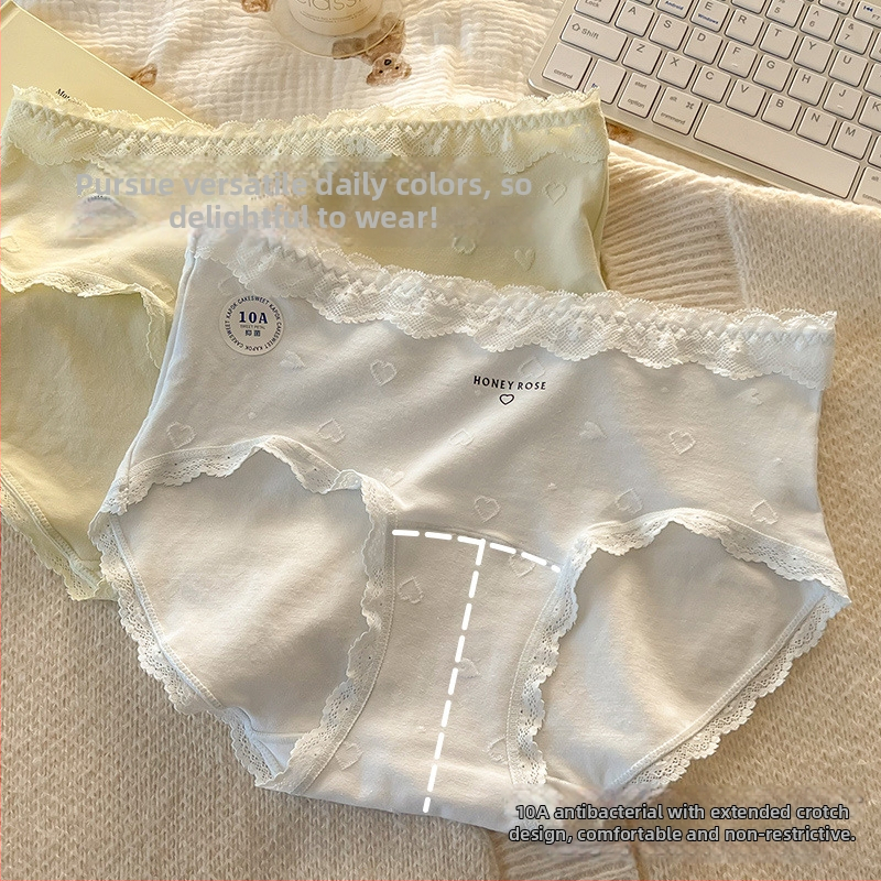 Bavlnené dámske spodné prádlo – antibakteriálne, stredný pás, Jacquard tkanina, 40 count