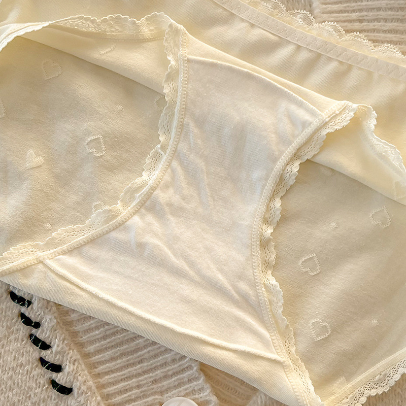 Bavlnené dámske spodné prádlo – antibakteriálne, stredný pás, Jacquard tkanina, 40 count