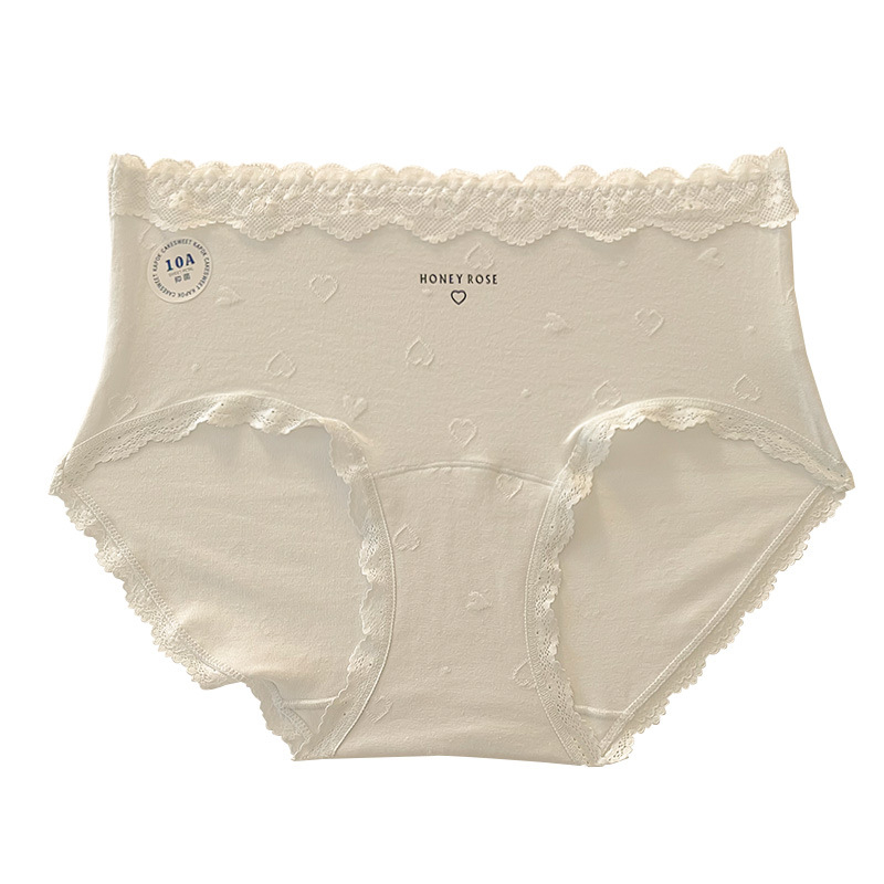 Bavlnené dámske spodné prádlo – antibakteriálne, stredný pás, Jacquard tkanina, 40 count