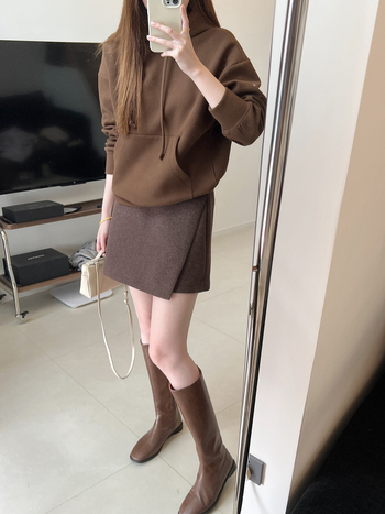 Кулоти от имитационна вълна, висок талия, половин дължина панталон, полиестер 80–90%, зима 2024