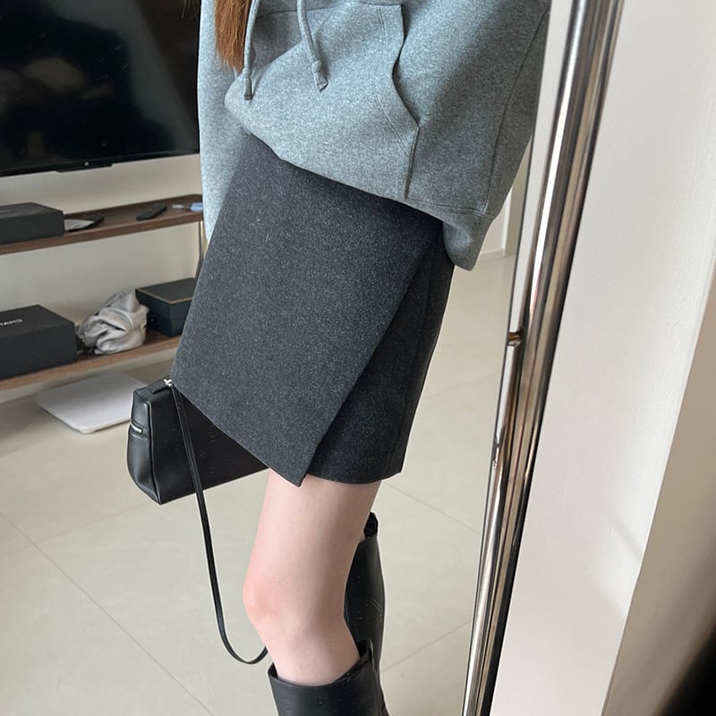 Кулоти от имитационна вълна, висок талия, половин дължина панталон, полиестер 80–90%, зима 2024