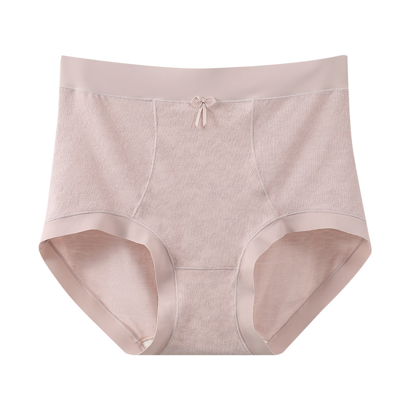 Chiloți femei talie înaltă modal dantelă, țesătură simplă, căptușeală din mătase Mulberry