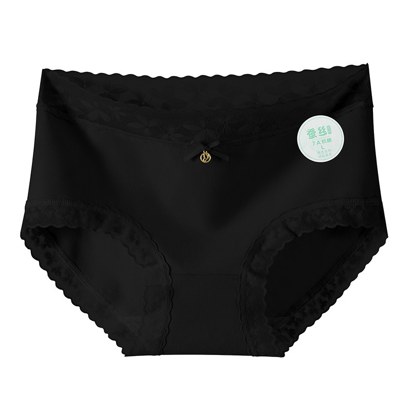 Ženske gaćice od pamuka sa srednjim strukom, 40 komada, podstava od 7A mulberry silk u preponi, antibakterijske i prozračne, trokutasti kroj, set od 40 kom