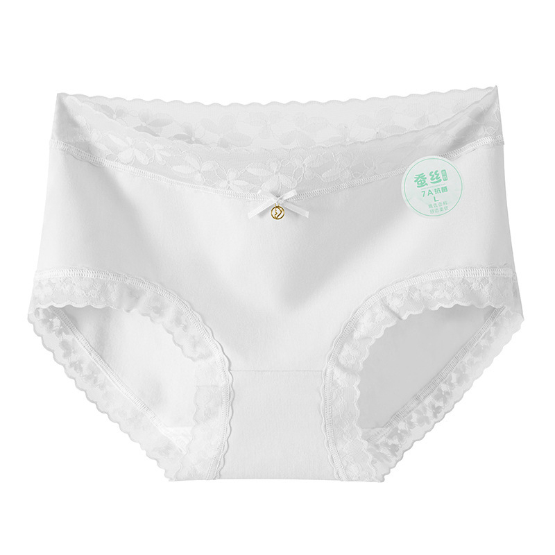 Ženske gaćice od pamuka sa srednjim strukom, 40 komada, podstava od 7A mulberry silk u preponi, antibakterijske i prozračne, trokutasti kroj, set od 40 kom