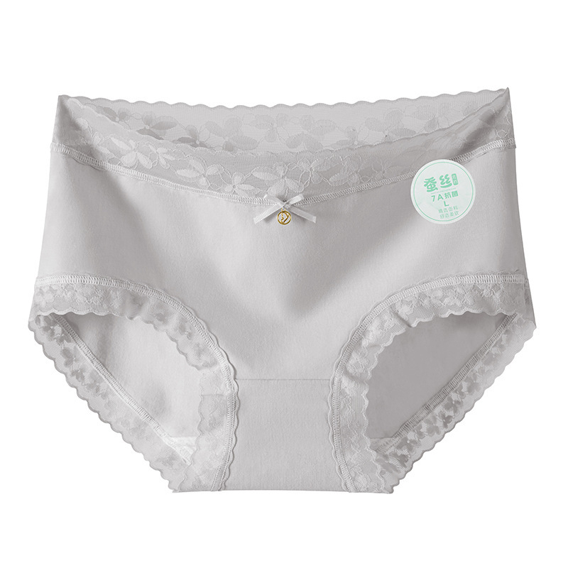 Ženske gaćice od pamuka sa srednjim strukom, 40 komada, podstava od 7A mulberry silk u preponi, antibakterijske i prozračne, trokutasti kroj, set od 40 kom