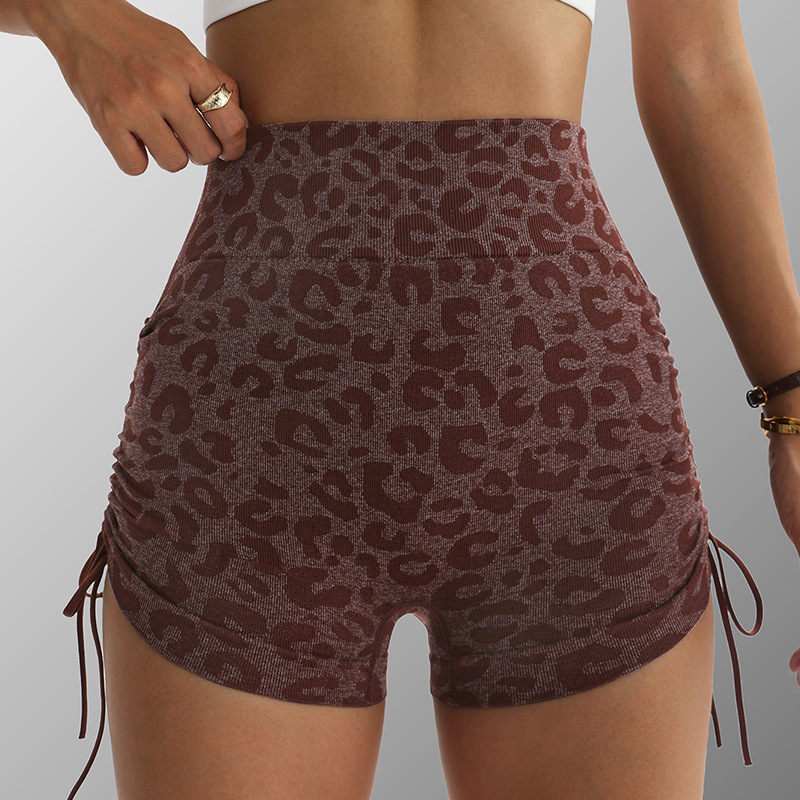 Naiste leopardiprindiga jooga püksid, kolmveerand pikkusega, niiskust juhtiv, nailonisegu, suve 2025 mudel