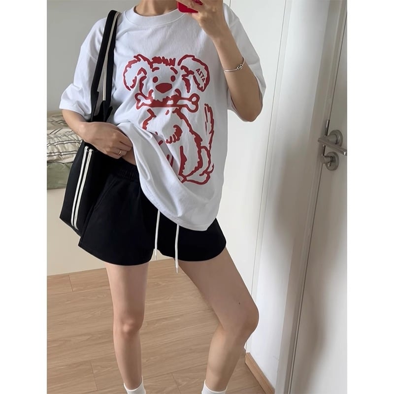 Дамски шорти с широк силует, висока талия, дължина три четвърти, лека памук-полиестер смес 50–70%, микроеластичност