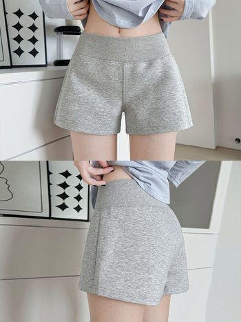 Moteriškos laisvalaikio kelnės su žemu juosmeniu ir plačia siluete, Capri ilgis, poliesterio/medvilnės mišinys, lengvas tempimas