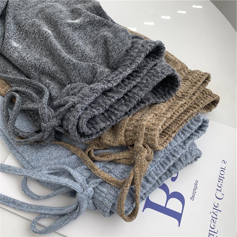 Megzti platūs šortai moterims, aukštas liemuo, plonas medvilnės audinys, 2025 m. vasara