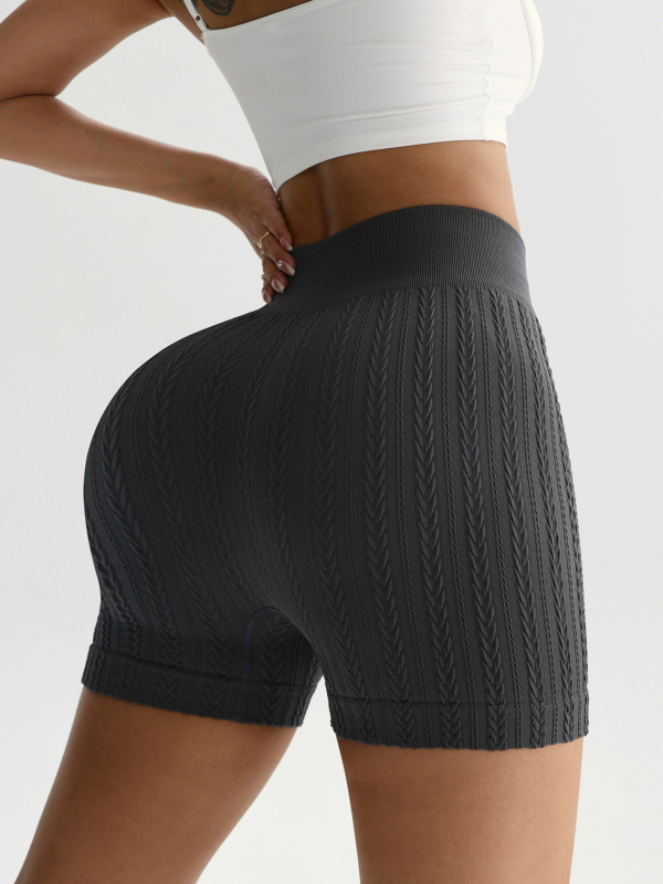 Naiste kõrge taljejooga lühikesed püksid, puusasid tõstev, tihedad, kiiresti kuivavad, materjal 90% nailon, 10% spandeks, pikkus kolmandik