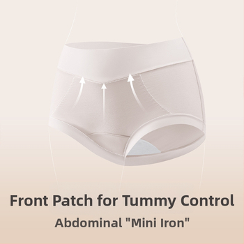 Naiste kõrge vöökohaga puuvillane aluspesu antibakteriaalne ja hingav kudumaterjal