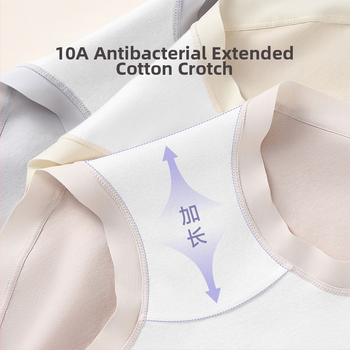 Naiste kõrge vöökohaga puuvillane aluspesu antibakteriaalne ja hingav kudumaterjal