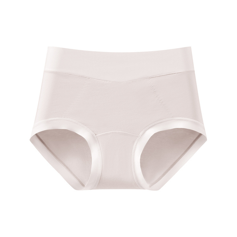 Naiste kõrge vöökohaga puuvillane aluspesu antibakteriaalne ja hingav kudumaterjal