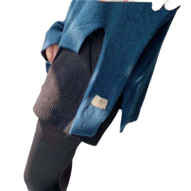 Moteriškos kordurojo audinio kelnės, aukštas liemuo, laisvas kirpimas, 3/4 ilgio, stora audinа, retro stilius