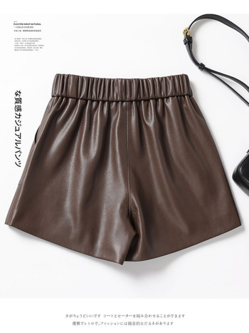 Moteriški aviesodos odiniai šortai, aukštas liemuo, platūs pjūviai, A linija, mikroelastingumas, rudens–žiemos 2025