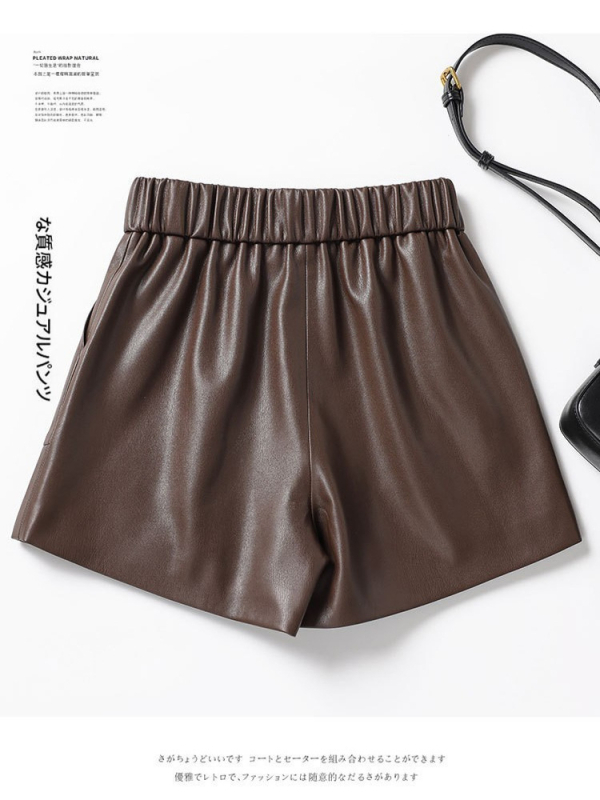 Moteriški aviesodos odiniai šortai, aukštas liemuo, platūs pjūviai, A linija, mikroelastingumas, rudens–žiemos 2025