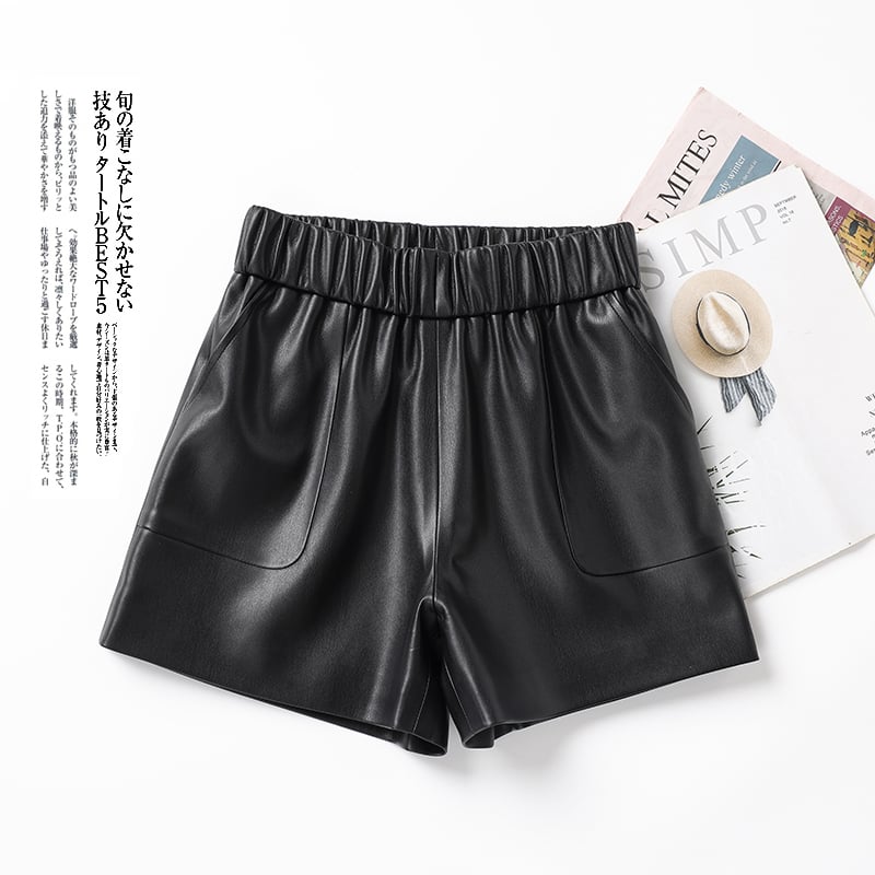 Moteriški aviesodos odiniai šortai, aukštas liemuo, platūs pjūviai, A linija, mikroelastingumas, rudens–žiemos 2025