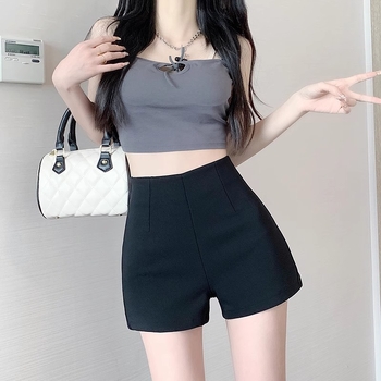 Панталони с дължина три четвърти, висока талия, смес от реон и полиестер (30-50% полиестер), леко еластични