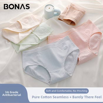 Moteriškos medvilninės kelnaitės su viduriniu juosmeniu, kvėpuojančios ir antibakterinės, intarpas 100% medvilnė