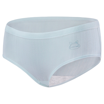 Moteriškos medvilninės kelnaitės su viduriniu juosmeniu, kvėpuojančios ir antibakterinės, intarpas 100% medvilnė