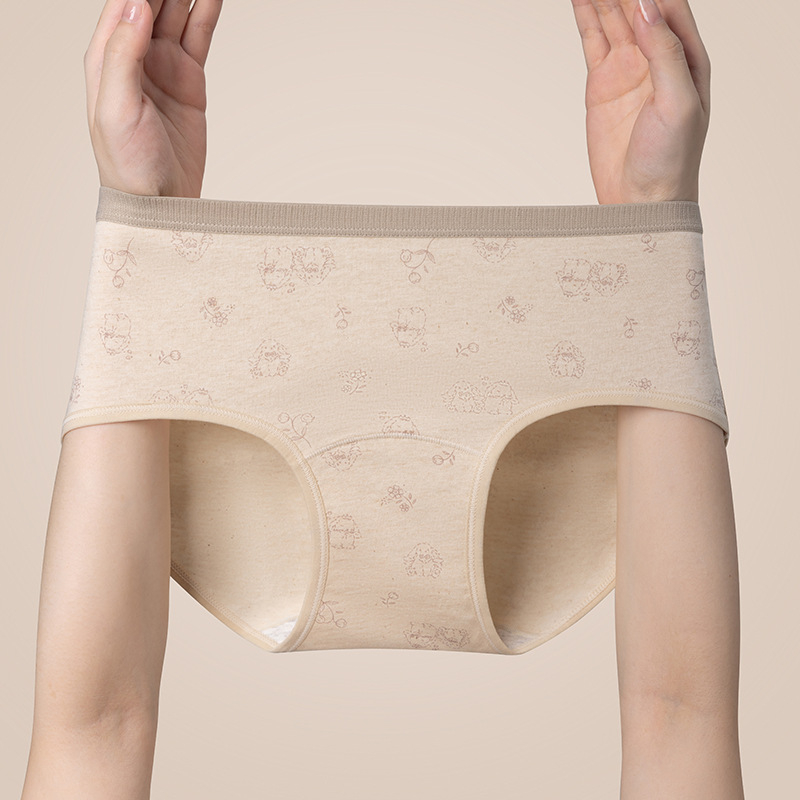 Γυναικείο βαμβακερό εσώρουχο, μεσαία μέση, 40-count Plain weave, επένδυση καβάλου από βαμβάκι, αναπνέον