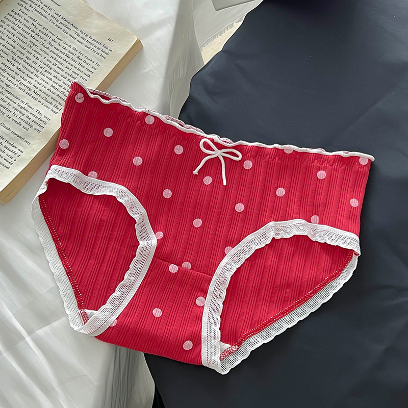 Moteriškos medvilninės kelnaitės su vidutinio aukščio juosmeniu, kvėpuojančios, su medvilnine įdaila