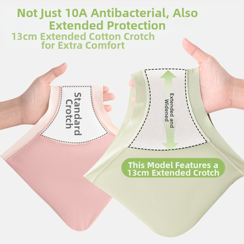 Lyocell medžiagos moterų apatiniai, antibakteriniai, be siūlių, vidutinio juosmens, medvilninė įdaila intymiai sričiai