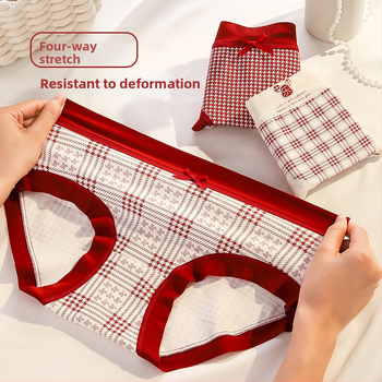 Moteriški medvilniniai apatiniai su antibakterine apsauga, kvėpuojantys, vidurio juosmens, 90–95% medvilnė