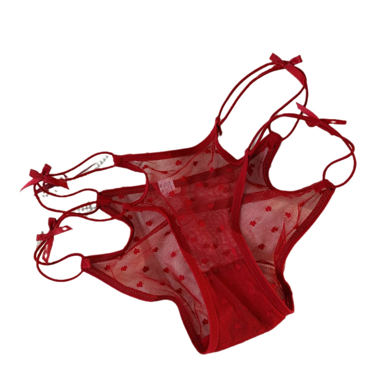 Γυναικεία εσώρουχο από διχτυωτό ύφασμα, μεσαία μέση, πλεκτό ύφασμα, 90–95% πολυεστέρας, επένδυση καβάλου από βαμβάκι