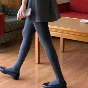 Colanți pentru femei din bumbac, 50-70% bumbac în compoziție, grosime medie, culoare solidă, cu picioare, funcție de modelare