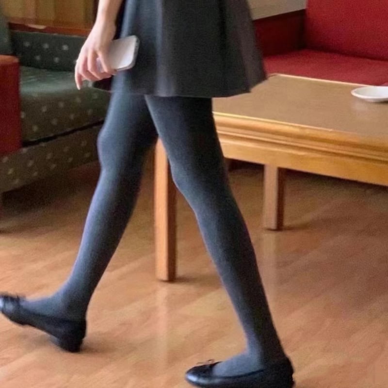 Colanți pentru femei din bumbac, 50-70% bumbac în compoziție, grosime medie, culoare solidă, cu picioare, funcție de modelare