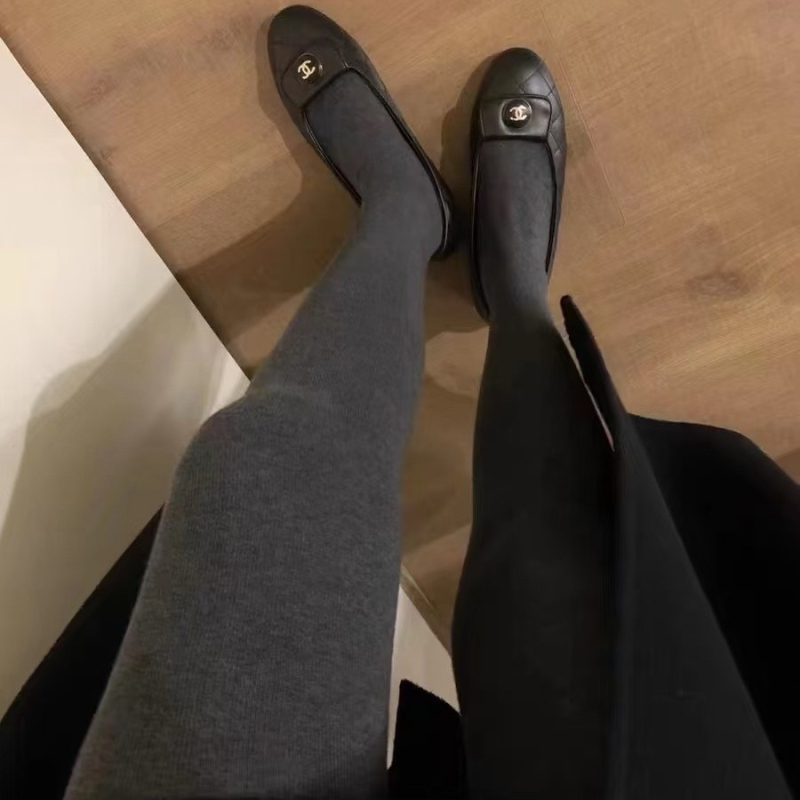 Colanți pentru femei din bumbac, 50-70% bumbac în compoziție, grosime medie, culoare solidă, cu picioare, funcție de modelare