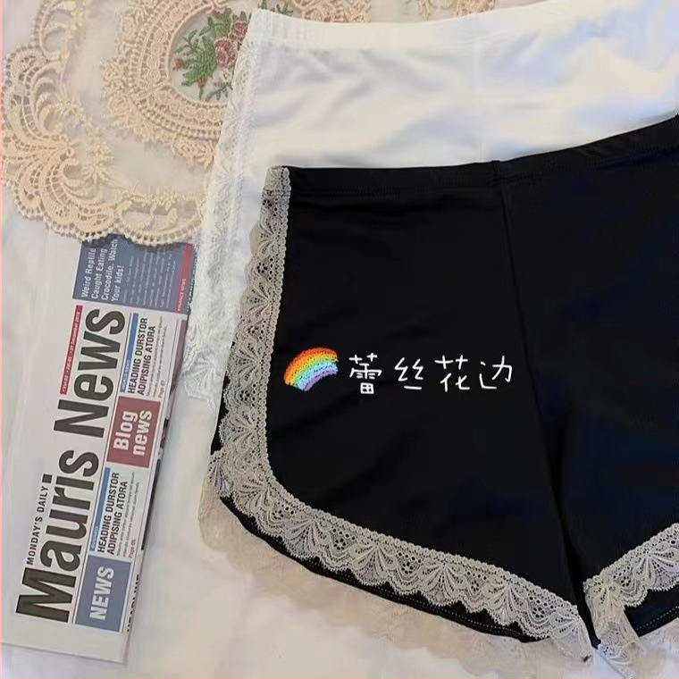 Moterų saugos leggingai iš Milk Silk audinio, vidurio juosmens, greitai džiūstantys, prieš persišviesimą, intarpas iš bambuko anglies pluošto