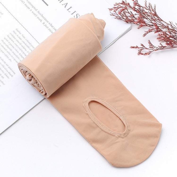 Nylon harisnya formázó hatással, fenékemelés, anti-snag, vékony fényes felület, egyszínű minta