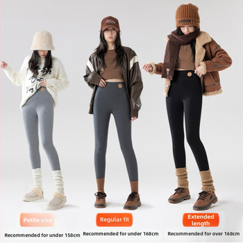 Medvilniniai leginsai su fliso įdaila, stora termo medžiaga, aukšta elastinė, išlaiko šilumą