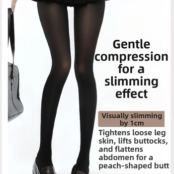 Velūrinės moterų pėdkelnės – kojų formavimas, kvėpuojančios, plonas audinys, 90–95% poliesterio