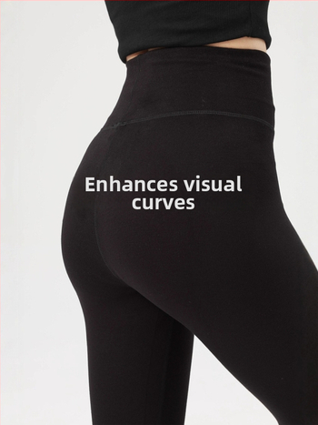 Fliso pamušalu aukštos juosmens leginsai žiemai, jogai ir treniruotėms