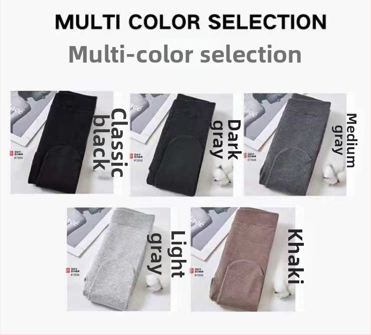 Aukštos liemenės medvilniniai viengubi leginsai su fliso pamušalu, vienos spalvos, su sėdmenų kilnojimo efektu, trinties atsparus, storas, japonų stilius