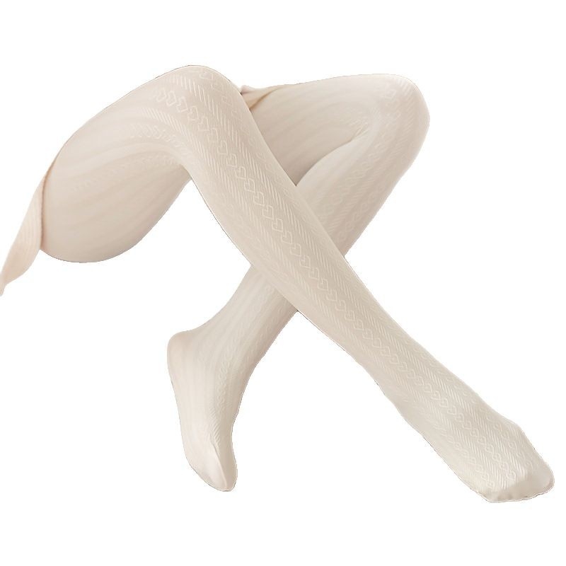 Чорапогащи с велвет жакард мотив пшенични зърна, непрозрачни, средна плътност, 140D, съдържание на спандекс 80–90%, попиват потта, против триене, за възраст 18–40 години.