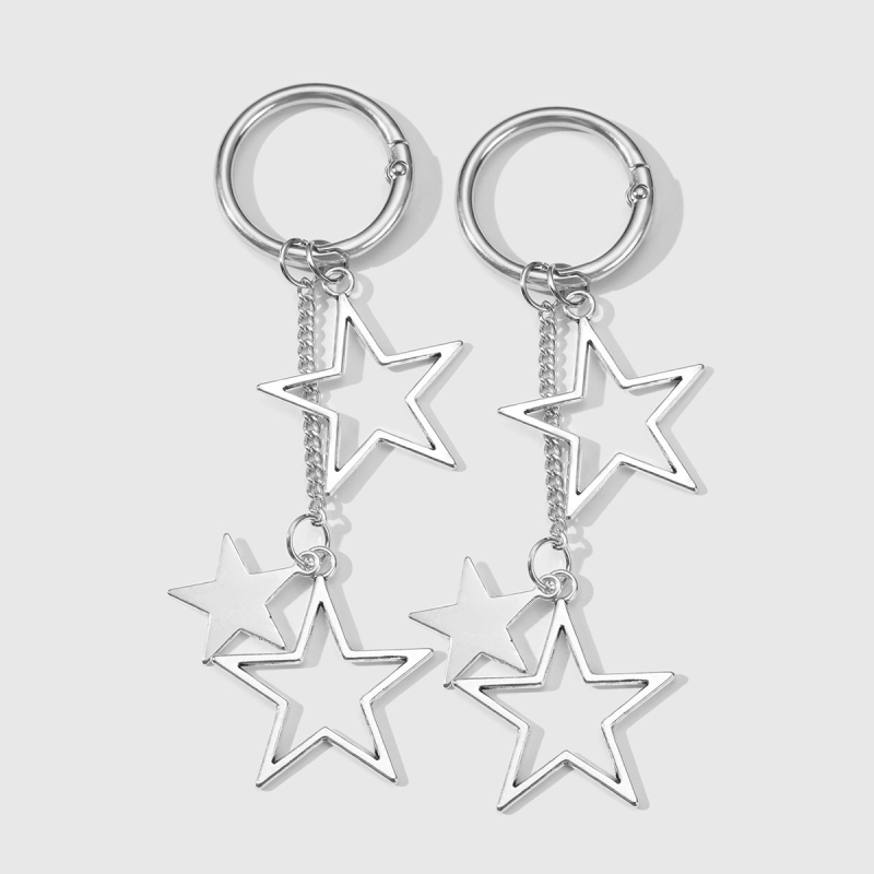 Комплект за украса на обувки: висулка с форма на звезда и синджирна верига, DIY за обувки; подходящ за спортни обувки, ботуши и ежедневни обувки