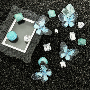 Ay0005 Išimamasis 3D grandinių dekoratyvinis užsegimas batams – tinka sandalams, kasdieniams batams ir šlepetėms; stilius drugelių sapnas; medžiagos: derva, akrilas, ABS