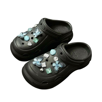 Ay0005 Išimamasis 3D grandinių dekoratyvinis užsegimas batams – tinka sandalams, kasdieniams batams ir šlepetėms; stilius drugelių sapnas; medžiagos: derva, akrilas, ABS