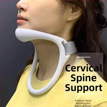 Plastikinė kaklo apsauga su infraraudonųjų šildymu, kaklo palaikymas vaikams, numatytasis modelis, užkerta į priekį lenkimą galvos pamokų ir telefono naudojimo metu