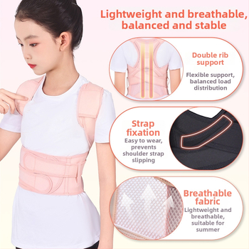 U Protection Y-14 – vaikų laikysenos korektorius, kvėpuojanti nugaros parama, GB8401 sertifikatas