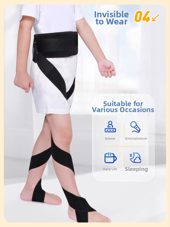 Vaikų kojų ortozė vidinės rotacijos korekcijai, modelis YKS-5081, poliesteris, apsauginė įranga, gamintojas Su Xing, 1 mėnesio garantija