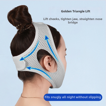 Priemonė prieš knarkimą su trikampiu dirželiu, panardinama medžiaga, savarankiškas šildymas, galvai, sveikatingumo masažas