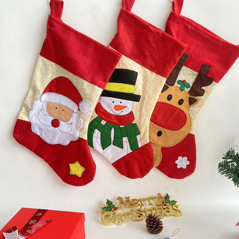 Șosetă de Crăciun pentru cadouri și pungă de bomboane, poliester, stil desen animat, Jiaqi craftsmanship