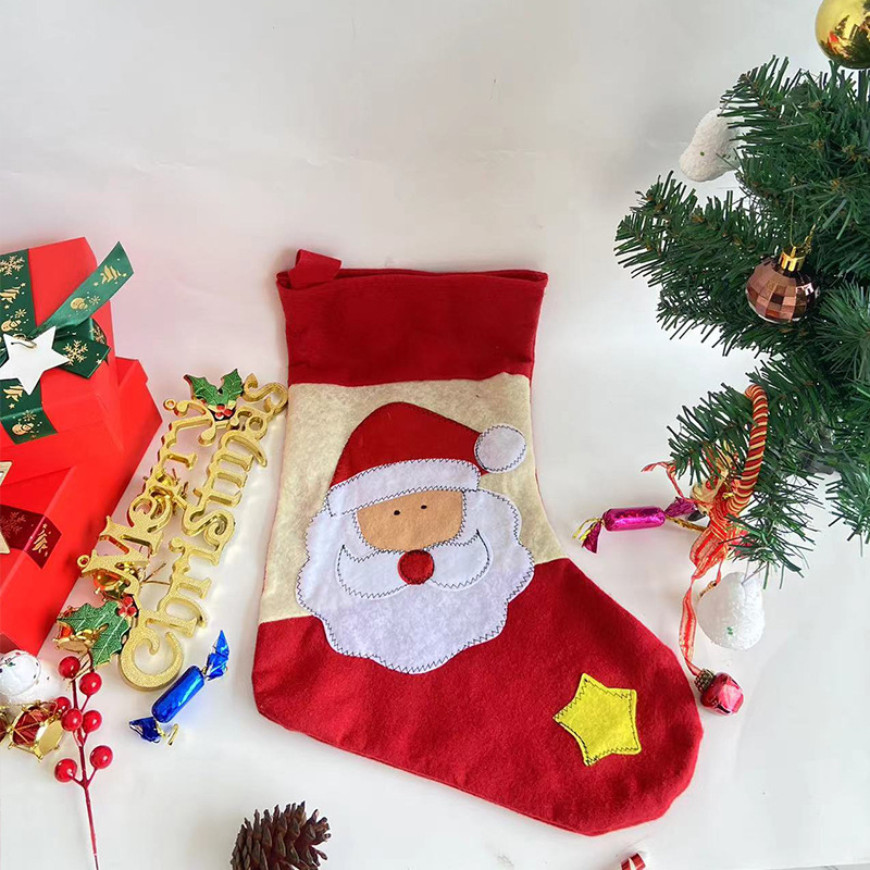 Șosetă de Crăciun pentru cadouri și pungă de bomboane, poliester, stil desen animat, Jiaqi craftsmanship
