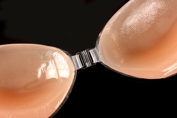 Sutien fără bretele, invizibil, cu căptușeală din silicon, cupă 3/4, cupe modelate cu partea superioară subțire și partea inferioară mai groasă, închidere frontală, pentru rochie de mireasă